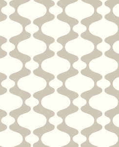 Ashbury Taupe Retro Wallpaper by A-Street Prints