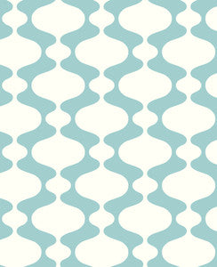 Ashbury Turquoise Retro Wallpaper by A-Street Prints