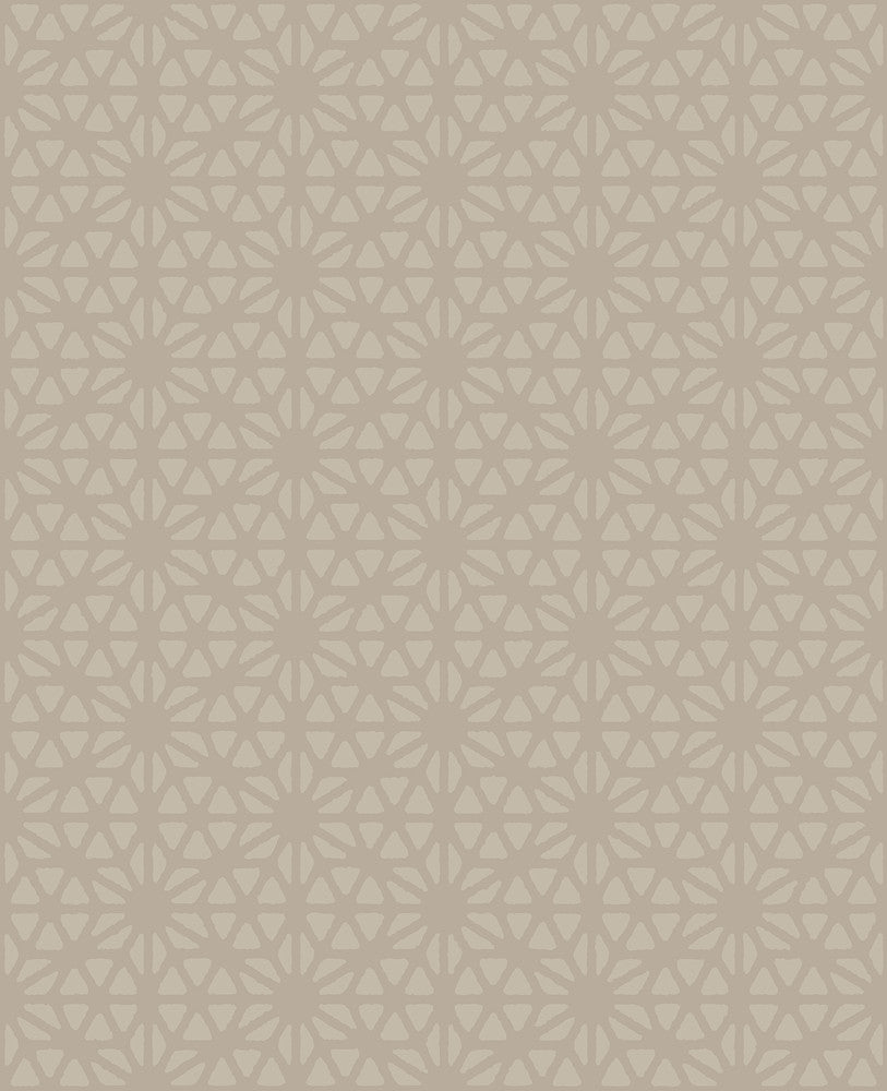 Prism Taupe Geometric Wallpaper by A-Street Prints Habitat Covers about 56.4 square feet 20.5-in by 33-ft long roll Unpasted 4.2 - Fabric Carolina -