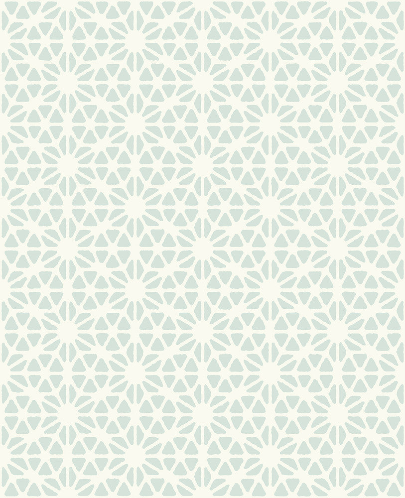 Prism Light Blue Geometric Wallpaper by A-Street Prints Habitat Covers about 56.4 square feet 20.5-in by 33-ft long roll Unpasted 4.2 - Fabric Carolina -