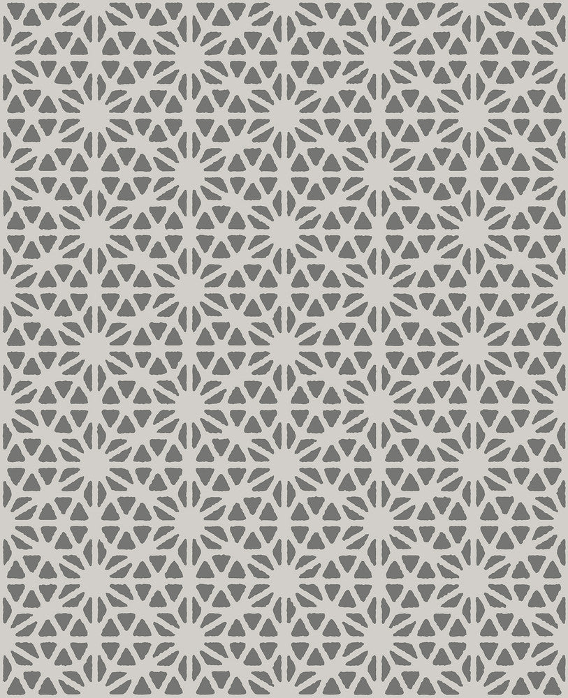 Prism Slate Geometric Wallpaper by A-Street Prints Habitat Covers about 56.4 square feet 20.5-in by 33-ft long roll Unpasted 4.2 - Fabric Carolina -