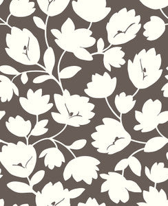 Astrid Chocolate Floral Wallpaper by A-Street Prints