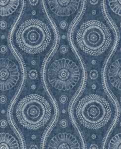 Indigo Painterly Wallpaper by A-Street Prints