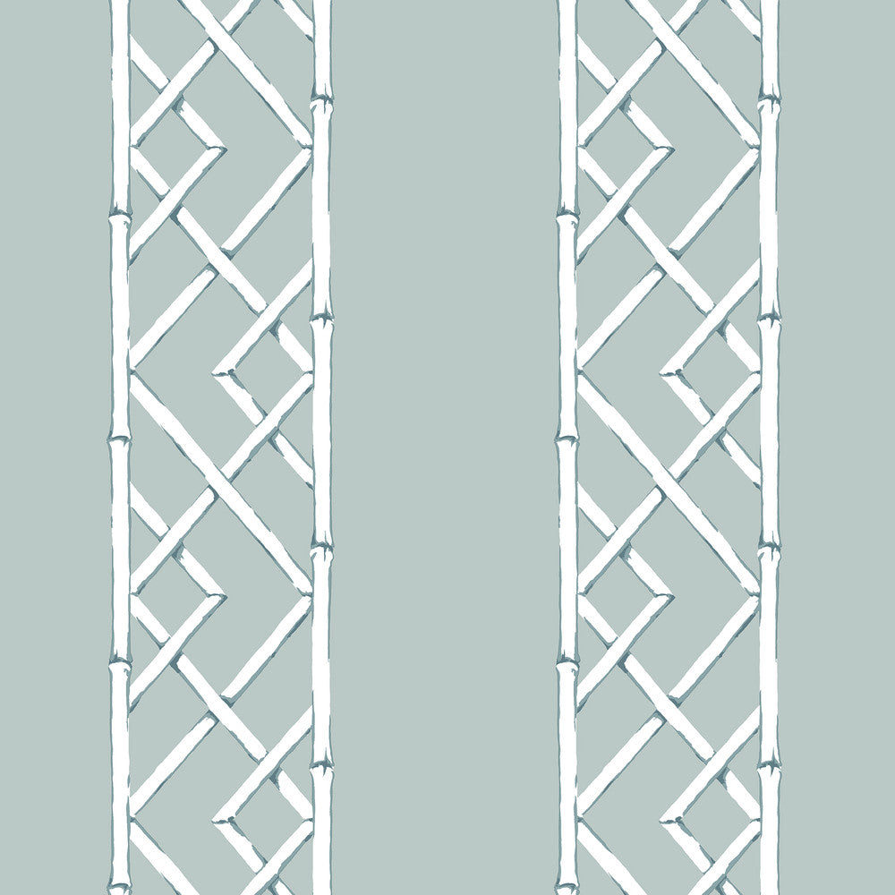 Aqua Latticework Wallpaper by A-Street Prints Signature by Sarah Richardson Covers about 56.4 square feet 20.5-in by 33-ft long roll Unpasted 10.4 - Fabric Carolina -