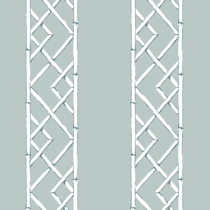 Aqua Latticework Wallpaper by A-Street Prints Signature by Sarah Richardson Covers about 56.4 square feet 20.5-in by 33-ft long roll Unpasted 10.4 - Fabric Carolina -