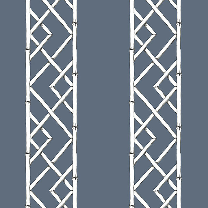 Indigo Indigo Latticework Wallpaper by A-Street Prints Signature by Sarah Richardson Covers about 56.4 square feet 20.5-in by 33-ft long roll Unpasted 10.4 - Fabric Carolina -