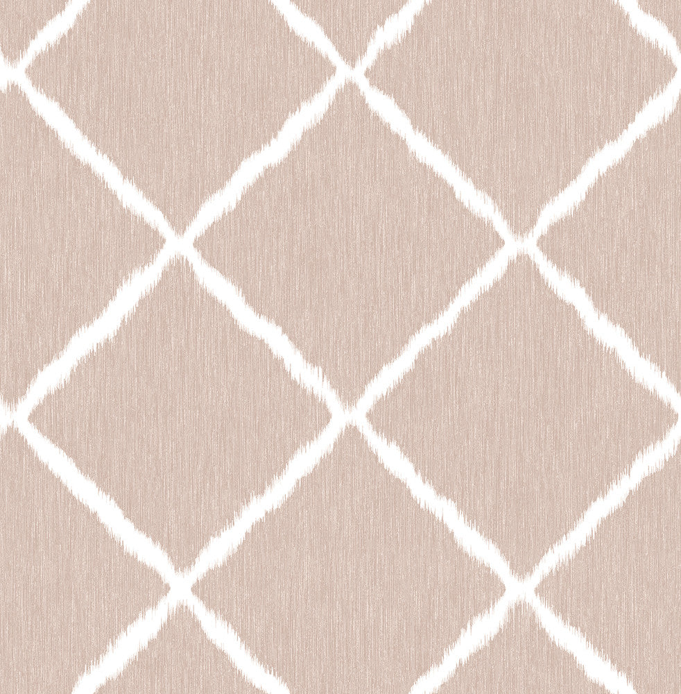 Petal Ikat Trellis Wallpaper by A-Street Prints Signature by Sarah Richardson Covers about 56.4 square feet 20.5-in by 33-ft long roll Unpasted 20.9 - Fabric Carolina -