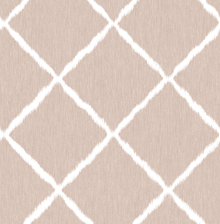 Petal Ikat Trellis Wallpaper by A-Street Prints Signature by Sarah Richardson Covers about 56.4 square feet 20.5-in by 33-ft long roll Unpasted 20.9 - Fabric Carolina -