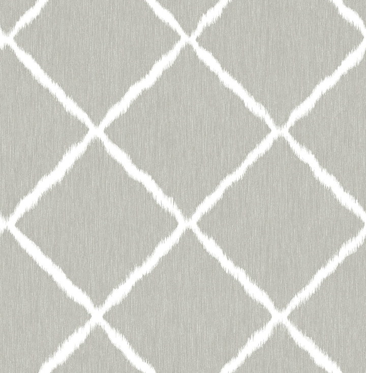 Sterling Ikat Trellis Wallpaper by A-Street Prints Signature by Sarah Richardson Covers about 56.4 square feet 20.5-in by 33-ft long roll Unpasted 20.9 - Fabric Carolina -