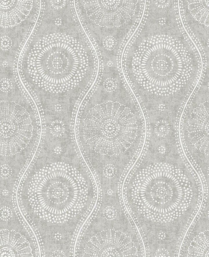 Sterling Painterly Wallpaper by A-Street Prints Signature by Sarah Richardson Covers about 56.4 square feet 20.5-in by 33-ft long roll Unpasted 12.6 - Fabric Carolina -