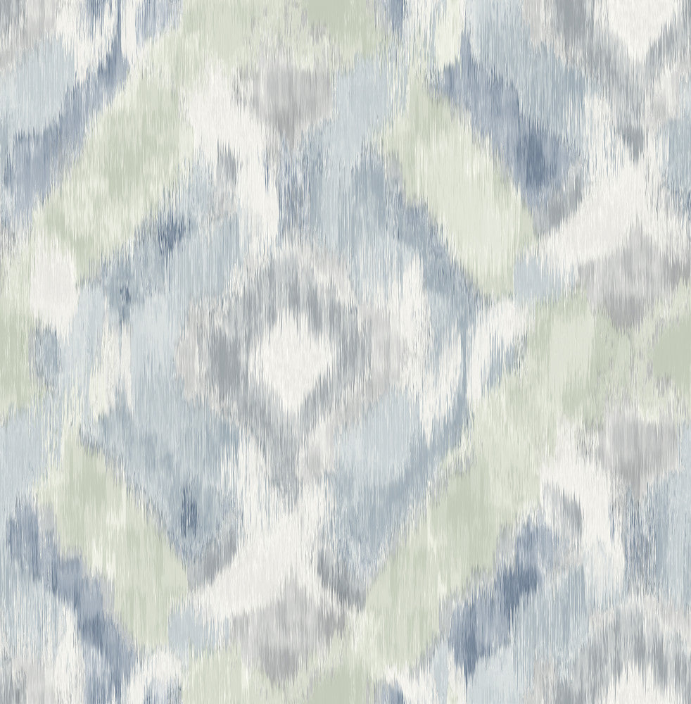 Denim Mirage Wallpaper by A-Street Prints Signature by Sarah Richardson Covers about 56.4 square feet 20.5-in by 33-ft long roll Unpasted 20.9 - Fabric Carolina -