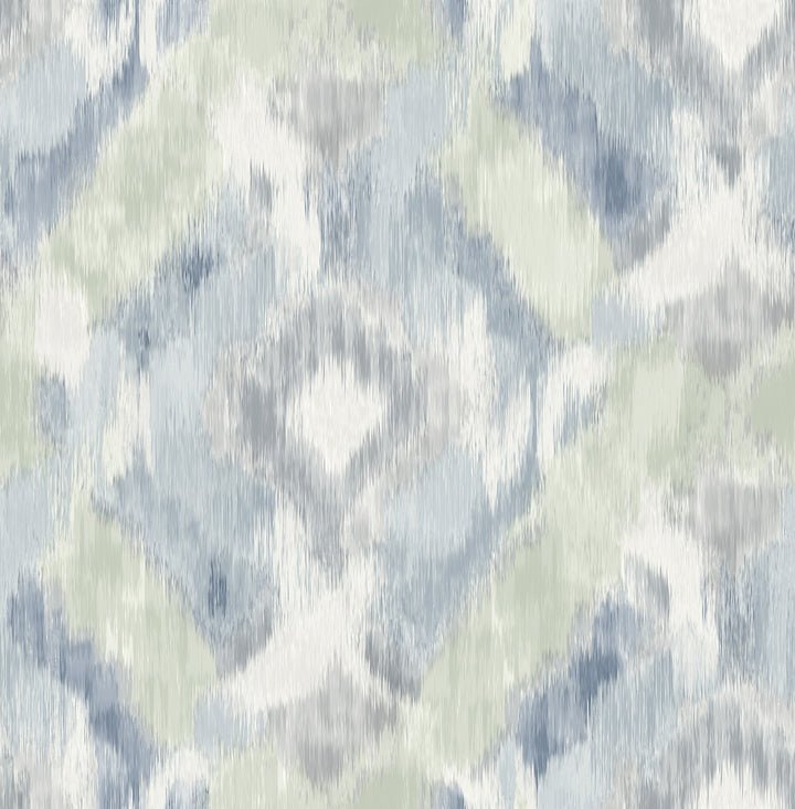 Denim Mirage Wallpaper by A-Street Prints Signature by Sarah Richardson Covers about 56.4 square feet 20.5-in by 33-ft long roll Unpasted 20.9 - Fabric Carolina -