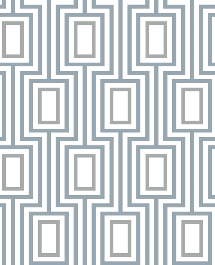 Denim Metro Mod Wallpaper by A-Street Prints Signature by Sarah Richardson Covers about 56.4 square feet 20.5-in by 33-ft long roll Unpasted 12.6 - Fabric Carolina -