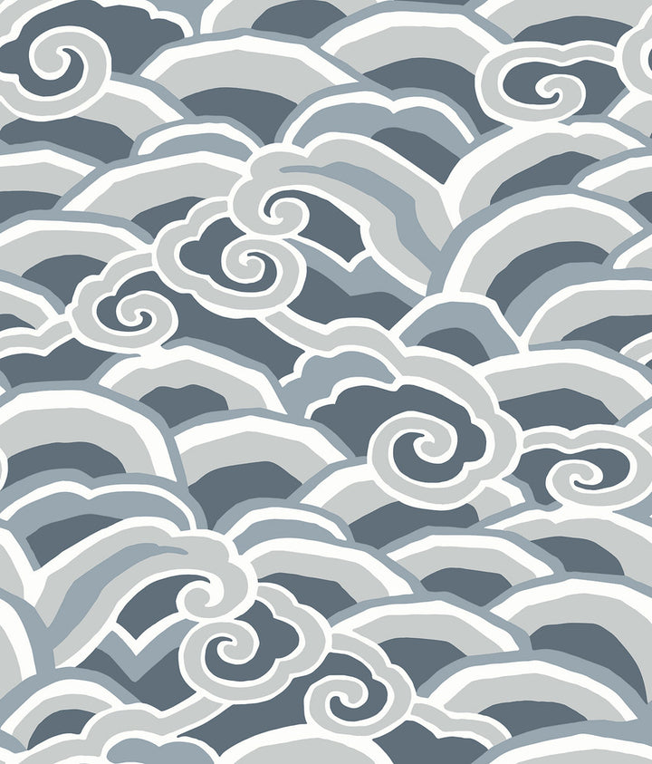 Denim Denim Decowave Wallpaper by A-Street Prints Signature by Sarah Richardson Covers about 56.4 square feet 20.5-in by 33-ft long roll Unpasted 25.2 - Fabric Carolina -