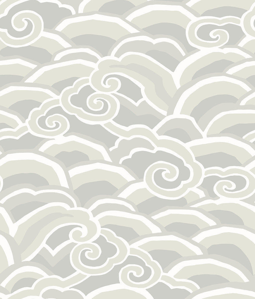 Platinum Platinum Decowave Wallpaper by A-Street Prints Signature by Sarah Richardson Covers about 56.4 square feet 20.5-in by 33-ft long roll Unpasted 25.2 - Fabric Carolina -