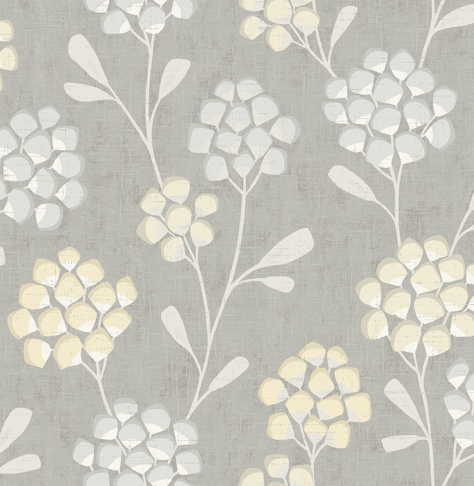Citrine Scandi Flora Wallpaper by A-Street Prints Signature by Sarah Richardson Covers about 56.4 square feet 20.5-in by 33-ft long roll Unpasted 10.4 - Fabric Carolina -