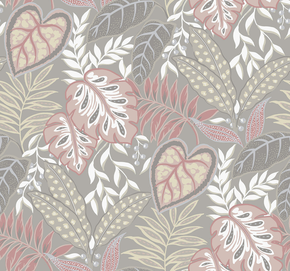 Petal Jasmine Wallpaper by A-Street Prints Signature by Sarah Richardson Covers about 60.8 square feet 27-in by 27-ft long roll Unpasted 25.2 - Fabric Carolina -