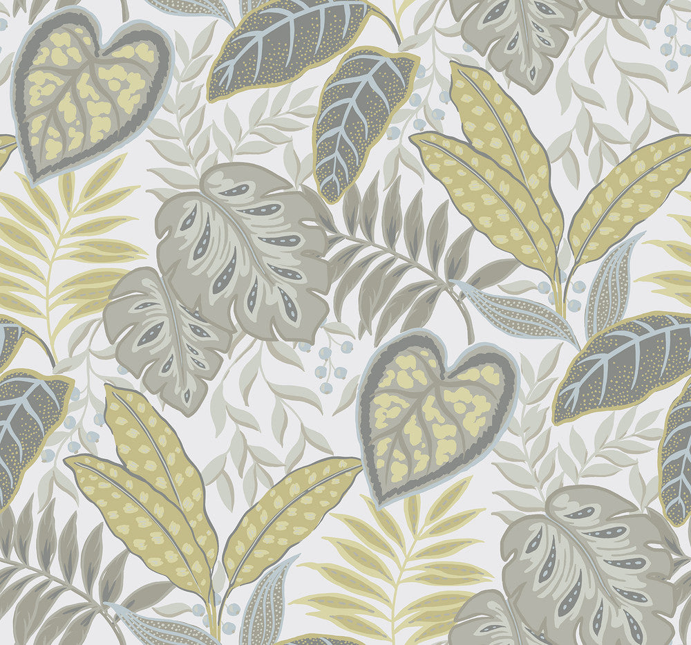 Citrine Jasmine Wallpaper by A-Street Prints Signature by Sarah Richardson Covers about 60.8 square feet 27-in by 27-ft long roll Unpasted 25.2 - Fabric Carolina -