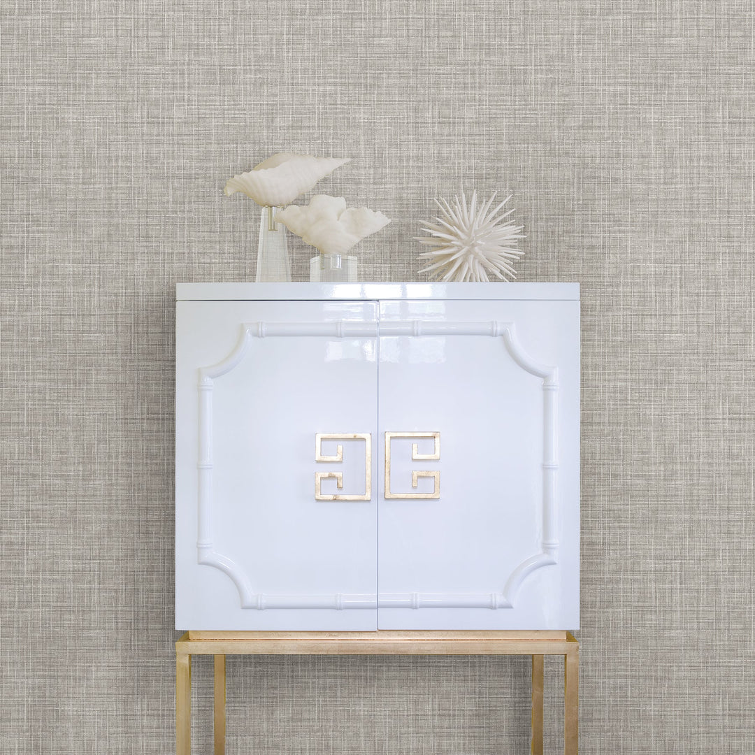 Poise Grey Linen Wallpaper by A-Street Prints Designer