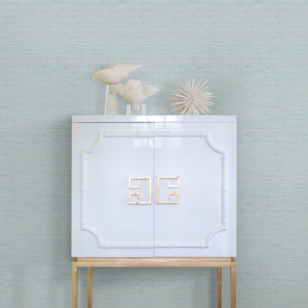 Lilt Blue Faux Grasscloth Wallpaper by A-Street Prints Designer