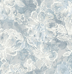 Allure Blue Floral Wallpaper by A-Street Prints