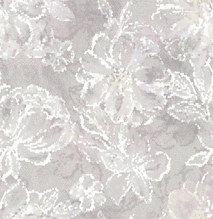 Allure Lavender Floral Wallpaper by A-Street Prints Celadon Covers about 56.4 square feet 20.5-in by 33-ft long roll Unpasted 20.9 - Fabric Carolina -