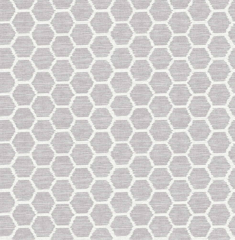 Aura Lavender Honeycomb Wallpaper by A-Street Prints Celadon Covers about 56.4 square feet 20.5-in by 33-ft long roll Unpasted 10.4 - Fabric Carolina -