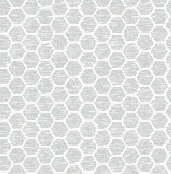 Aura Grey Honeycomb Wallpaper by A-Street Prints Celadon Covers about 56.4 square feet 20.5-in by 33-ft long roll Unpasted 10.4 - Fabric Carolina -