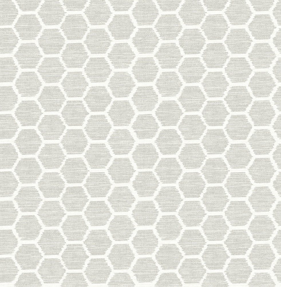 Aura Platinum Honeycomb Wallpaper by A-Street Prints Celadon Covers about 56.4 square feet 20.5-in by 33-ft long roll Unpasted 10.4 - Fabric Carolina -