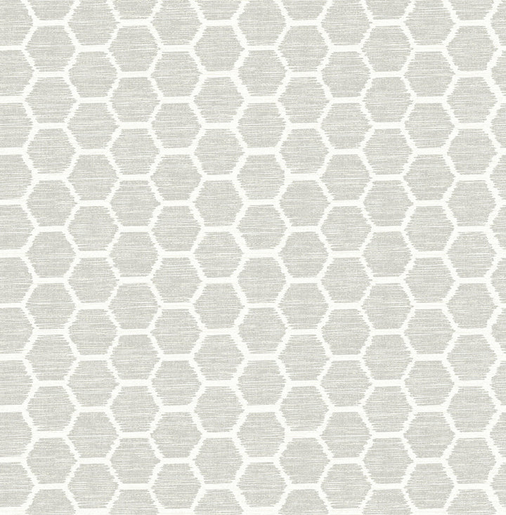 Aura Platinum Honeycomb Wallpaper by A-Street Prints Celadon Covers about 56.4 square feet 20.5-in by 33-ft long roll Unpasted 10.4 - Fabric Carolina -