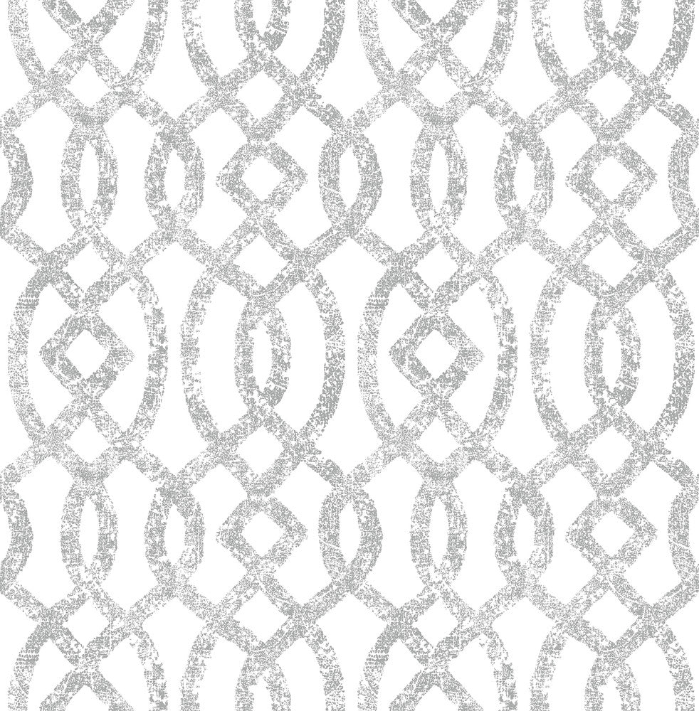 Ethereal Silver Trellis Wallpaper by A-Street Prints Celadon Covers about 56.4 square feet 20.5-in by 33-ft long roll Unpasted 20.9 - Fabric Carolina -