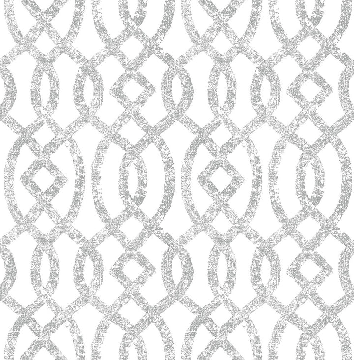 Ethereal Silver Trellis Wallpaper by A-Street Prints Celadon Covers about 56.4 square feet 20.5-in by 33-ft long roll Unpasted 20.9 - Fabric Carolina -