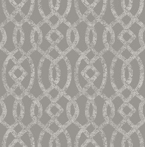 Ethereal Grey Trellis Wallpaper by A-Street Prints