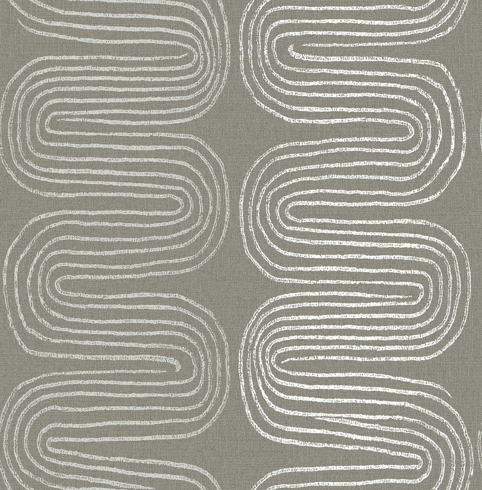 Zephyr Brown Abstract Stripe Wallpaper by A-Street Prints Celadon Covers about 56.4 square feet 20.5-in by 33-ft long roll Unpasted 20.9 - Fabric Carolina -