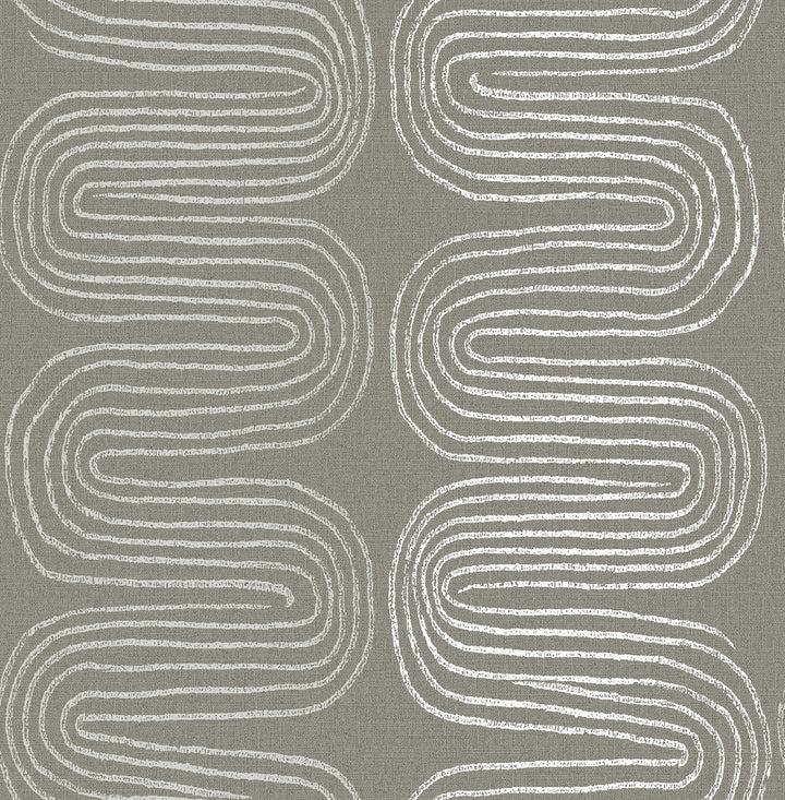 Zephyr Brown Abstract Stripe Wallpaper by A-Street Prints Celadon Covers about 56.4 square feet 20.5-in by 33-ft long roll Unpasted 20.9 - Fabric Carolina -