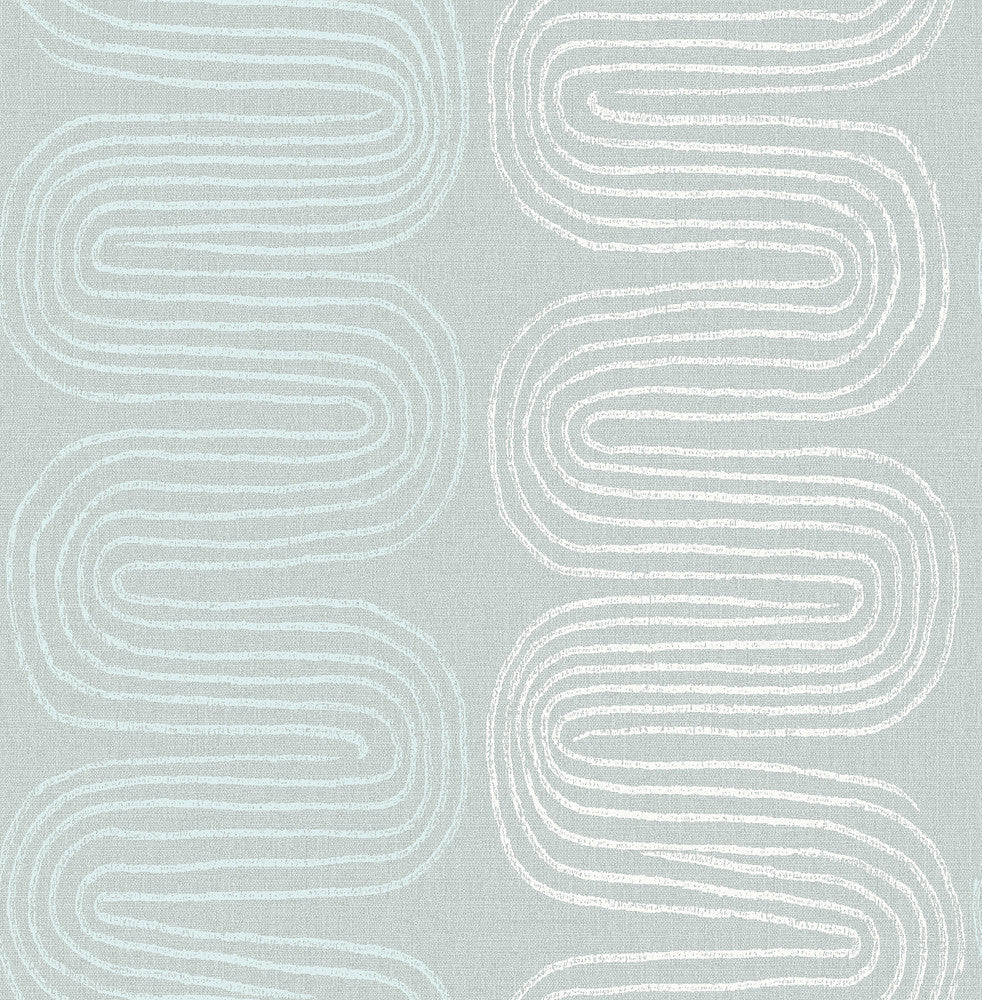 Zephyr Light Blue Abstract Stripe Wallpaper by A-Street Prints Celadon Covers about 56.4 square feet 20.5-in by 33-ft long roll Unpasted 20.9 - Fabric Carolina -