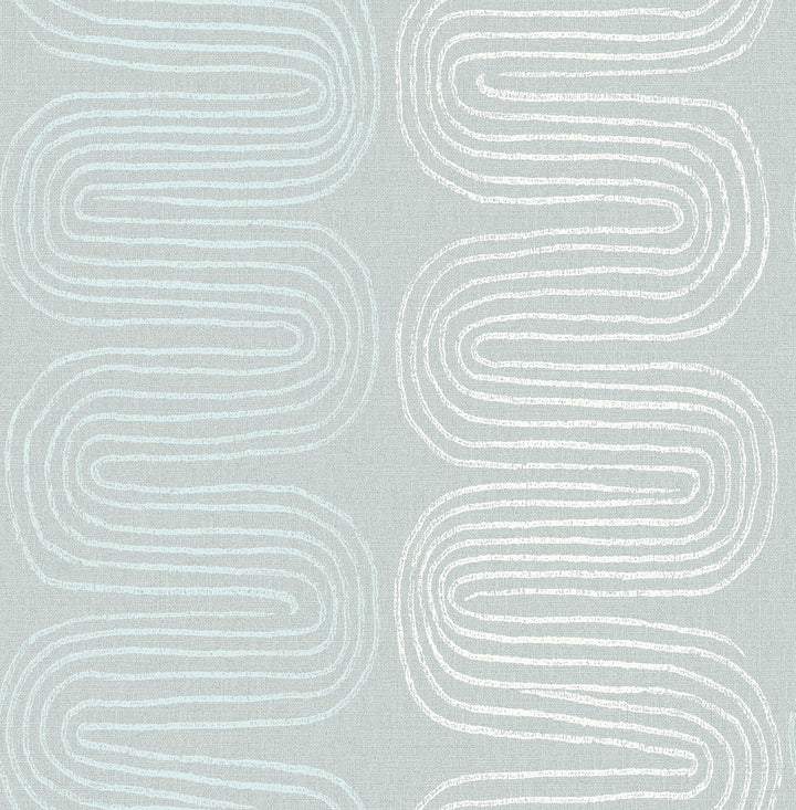Zephyr Light Blue Abstract Stripe Wallpaper by A-Street Prints Celadon Covers about 56.4 square feet 20.5-in by 33-ft long roll Unpasted 20.9 - Fabric Carolina -
