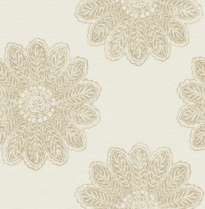Sol Light Brown Medallion Wallpaper by A-Street Prints
