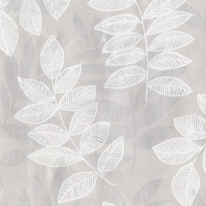 Chimera Silver Flocked Leaf Wallpaper by A-Street Prints