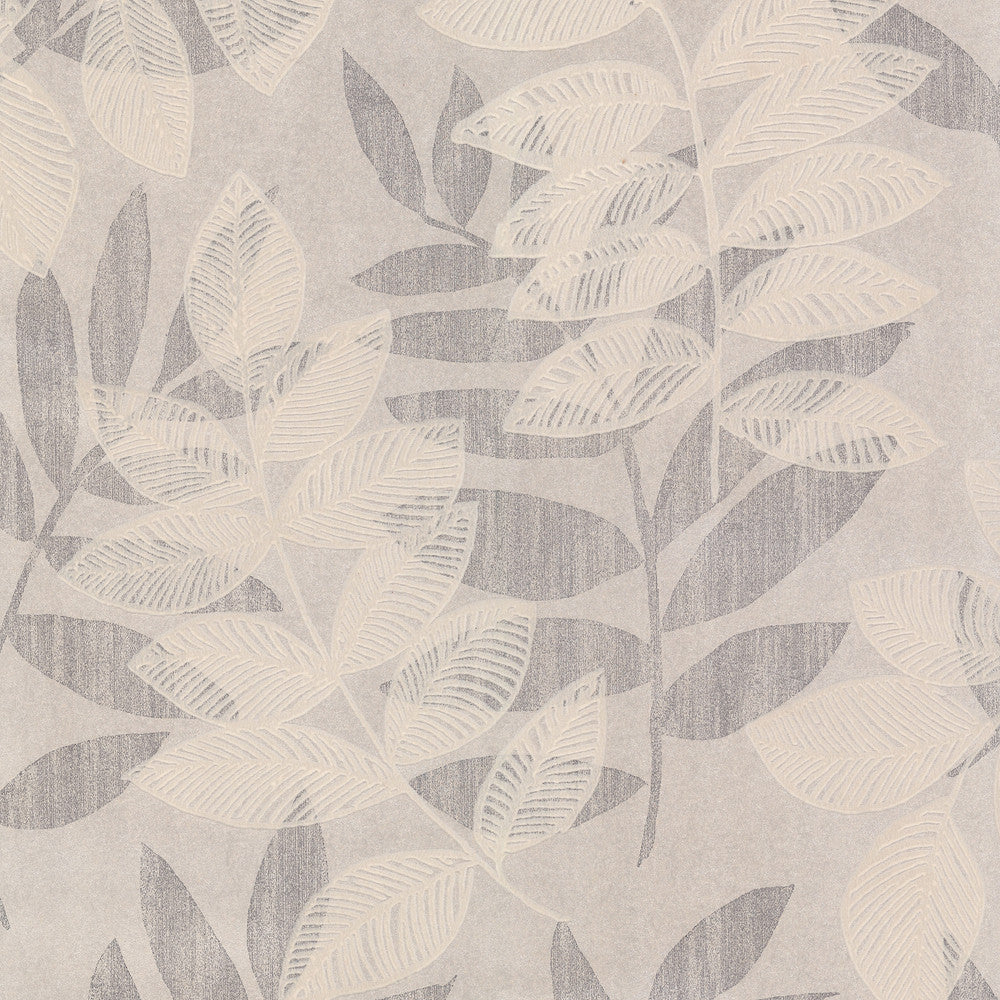 Chimera Platinum Flocked Leaf Wallpaper by A-Street Prints Celadon Covers about 56.4 square feet 20.5-in by 33-ft long roll Unpasted 25.6 - Fabric Carolina -
