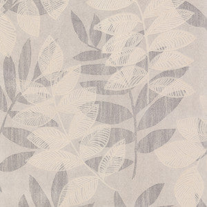Chimera Platinum Flocked Leaf Wallpaper by A-Street Prints