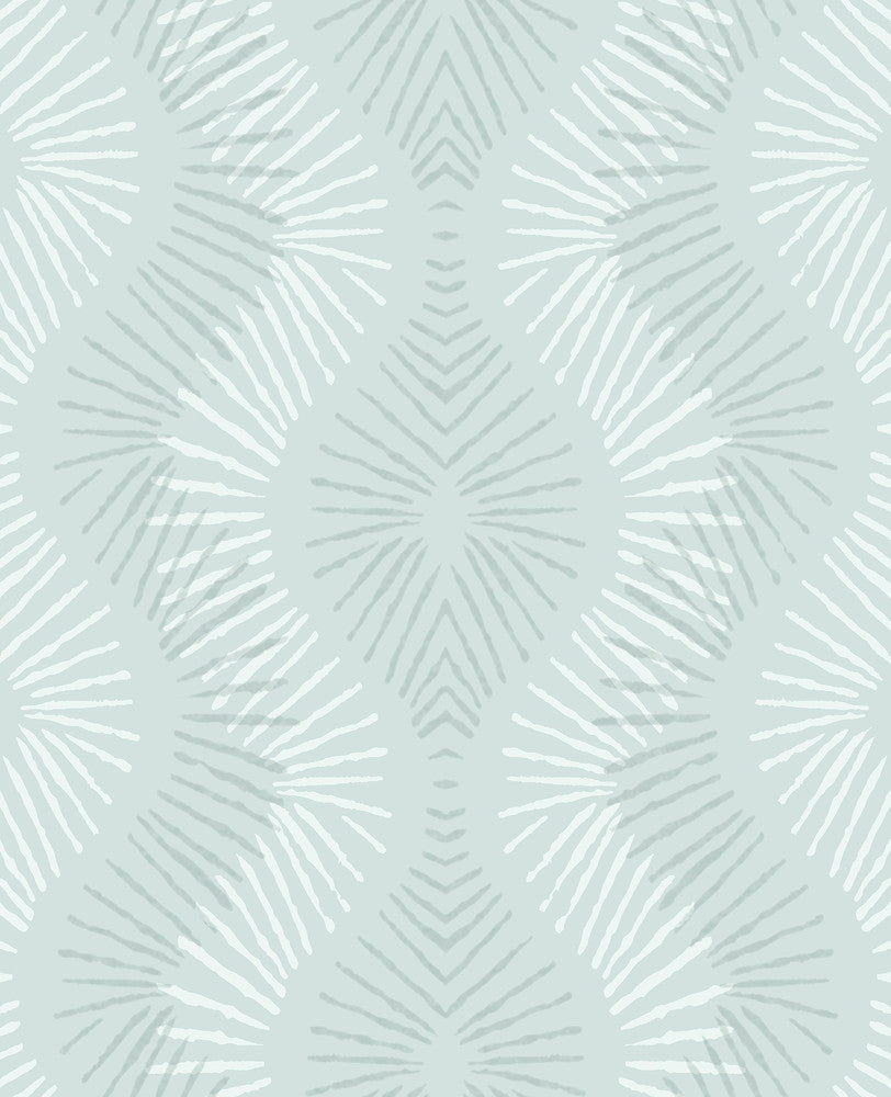 Feliz Seafoam Beaded Ogee Wallpaper by A-Street Prints Celadon Covers about 56.4 square feet 20.5-in by 33-ft long roll Unpasted 12.6 - Fabric Carolina -