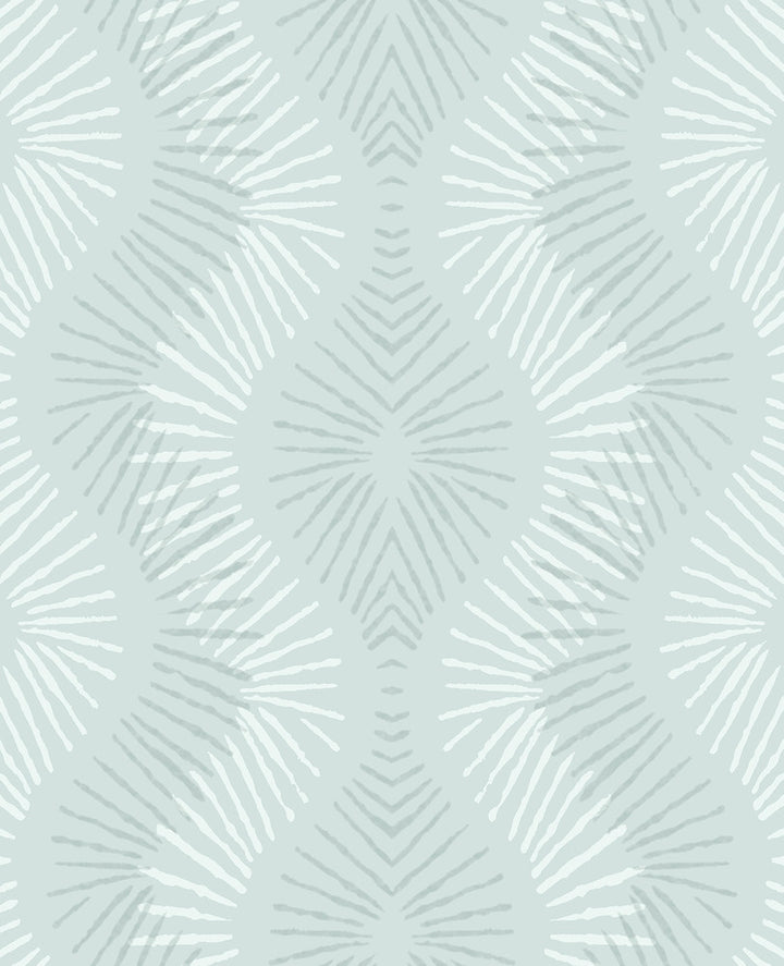 Feliz Seafoam Beaded Ogee Wallpaper by A-Street Prints Celadon Covers about 56.4 square feet 20.5-in by 33-ft long roll Unpasted 12.6 - Fabric Carolina -