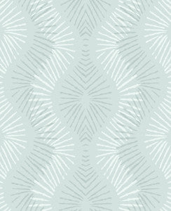 Feliz Seafoam Beaded Ogee Wallpaper by A-Street Prints