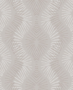 Feliz Champagne Beaded Ogee Wallpaper by A-Street Prints
