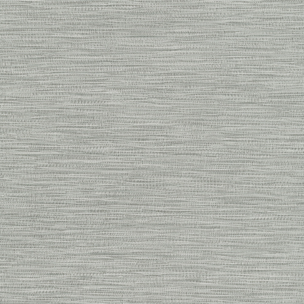 San Paulo Grey Horizontal Weave Wallpaper by Warner Warner Grasscloth Resource Covers about 60.8 square feet 27-in by 27-ft long roll Unpasted 0 - Fabric Carolina -