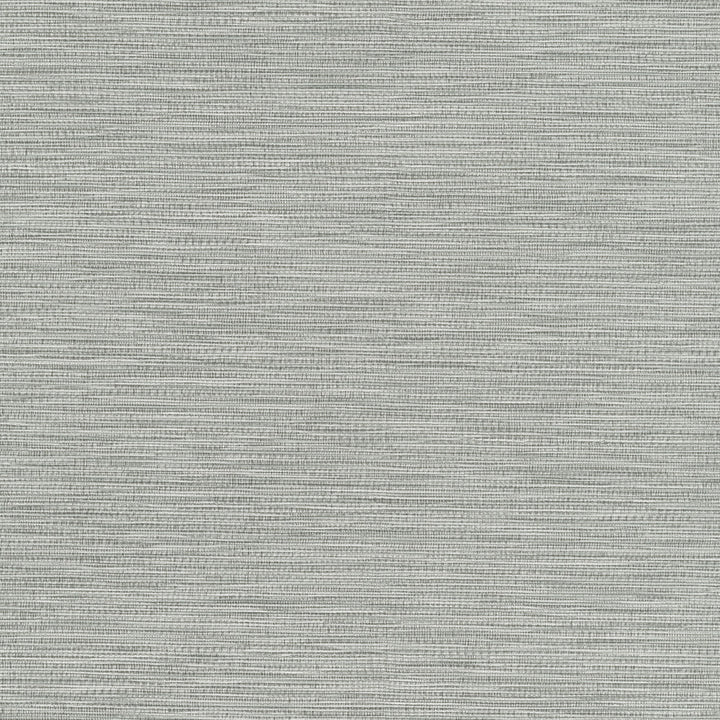 San Paulo Grey Horizontal Weave Wallpaper by Warner Warner Grasscloth Resource Covers about 60.8 square feet 27-in by 27-ft long roll Unpasted 0 - Fabric Carolina -