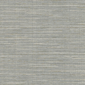 Bay Grey Linen Texture Wallpaper by Warner
