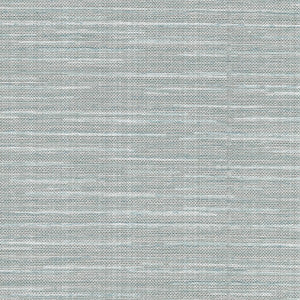 Bay Blue Linen Texture Wallpaper by Warner