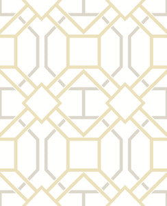 Dauphin Mustard Lattice Wallpaper by Advantage